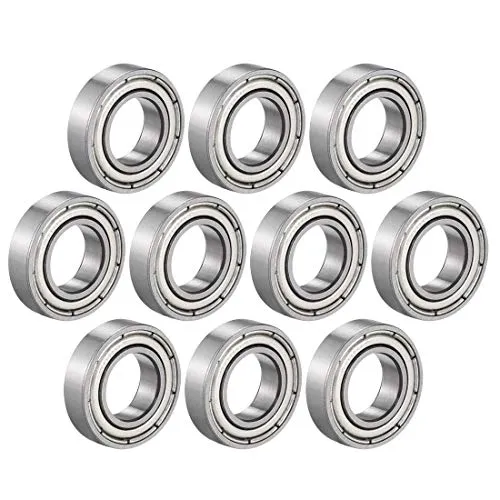 sourcing map 10Stk.Tief Falz Kugel 6800Z Einzelnen Schild 10mmx19mmx5mm verchromt Stahl Lager