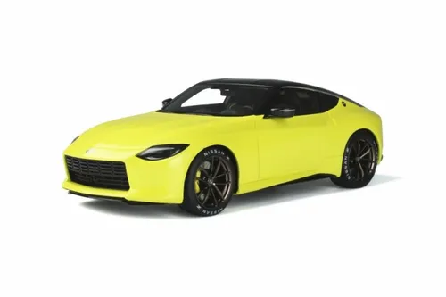 Nissan Z Proto 2021 Modellauto 1:18 GT Spirit in Gelb - Modellauto im Maßstab 1:18, detailgetreu und ideal für Sammler, mit OVP und hochwertigem Resin-Material
