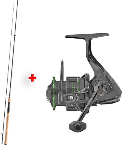 Spin- und Spooncombo Forelle Barsch Angelset Combo Ninja X Solid Tip Spin 2.10m