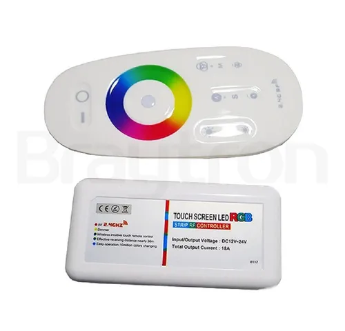 Braytron LED RGB Controller mit IR-Fernbedienung 216W 12/24VDC Dimmer Ein / Aus Universal-Fernbedienung