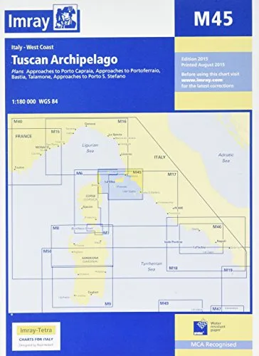 M45 Tuscan Archipelago, Imray Chart: 1:180.000