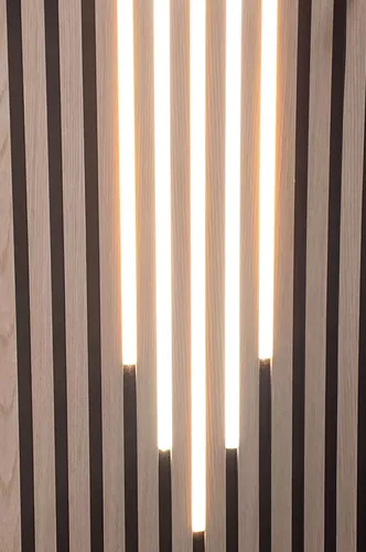 LED Leuchten Mix Kunstst. Schiene 50-60-70cm Warm Weiß 4524 - Moderne LED-Leuchten für Holz-Akustik-Paneele im MIX-Set mit 2x 50cm, 2x 60cm und 1x 70cm. Einfache Montage, energiesparend und stilvoll – ideal für Wohn- und Arbeitsräume.