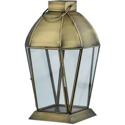 Marrakesch Vintage Deko Windlicht Laterne 33cm - Antike Metall & Glas Tischdeko - Laternen für stilvolle Innen- und Außendekoration, ideal für romantische Abende. Diese skandinavische Deko schafft eine gemütliche Atmosphäre und ist perfekt für Terrasse, Garten oder Balkon.