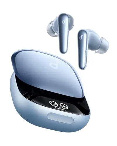 soundcore Liberty 4 Pro von Anker - Kabellose Noise Cancelling Kopfhörer - Kopfhörer mit 7 Sensoren für erstklassige Geräuschunterdrückung, Hi-Fi Musikgenuss und superschnelles Laden für bis zu 40 Std. Spielzeit.