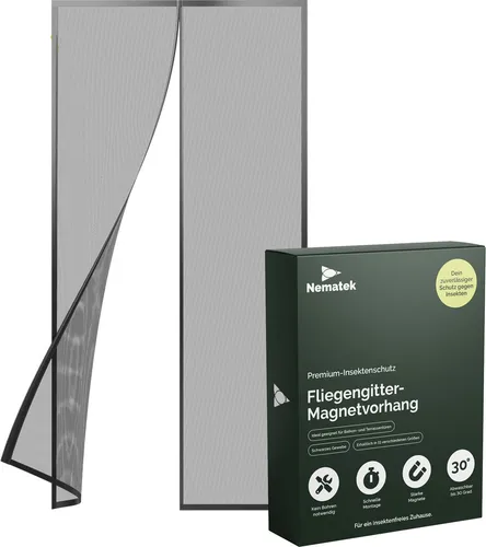 Produktbild Nematek Fliegengitter NTK-MV01, schwarz, 120x220cm