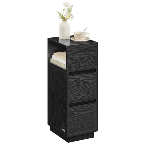 VASAGLE Nachttisch, schmal, Beistelltisch mit 2 Schubladen von VASAGLE