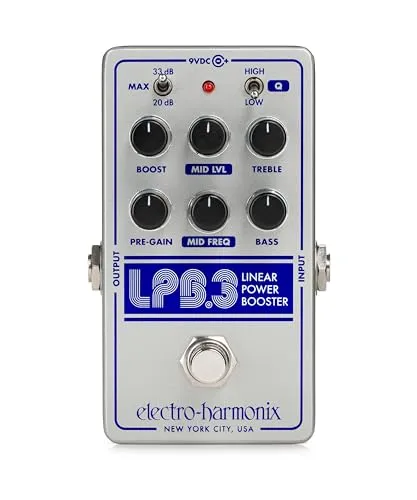 Electro Harmonix LPB-3 Linear Power Booster & EQ - E-Gitarren-Effekte, vielseitiger Booster und EQ für kraftvollen Sound und verbesserte Klangqualität