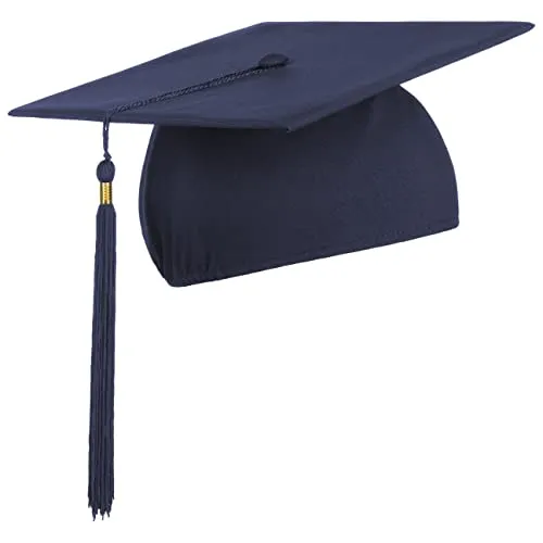 LIERYS Doktorhut (Studentenhut) - 54-61 cm - Hut für Abschlussfeiern vom Studium, Universität, Hochschule, Abitur - Absolventenhut in blau schwarz rot dunkelblau