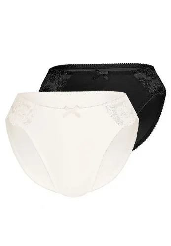 Sassa Slip Classic Lace (2er Pack) mit Spitzeneinsatz von Sassa