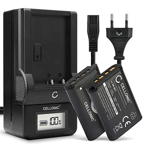 CELLONIC, Akku für Kamera, kompatibel mit Sony NP-BX1, ZV-1, HDR-CX405 (3.7V, 1090mAh) 2 Stück + Ladegerät