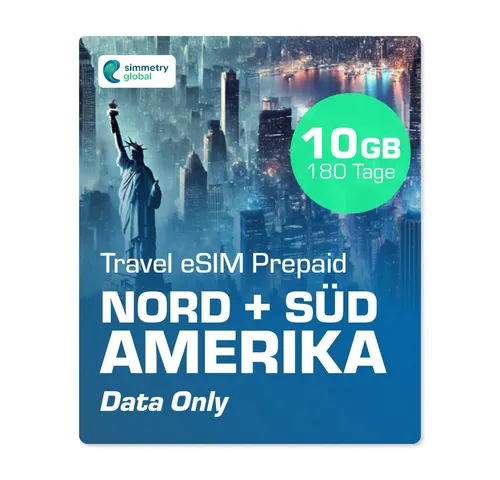 Simmetry Travel eSIM Nord- und Südamerika von Simmetry