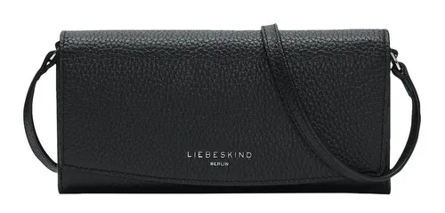 Liebeskind Berlin Alessa 3 Pebble XS Black Crossbody - Umhängetasche aus weichem Rindsleder, mit elegantem Magnetverschluss und Platz für iPhone 15 Pro. Stilvolles Design für moderne Frauen, ideal für den Alltag.