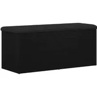 vidaXL Moderne Schwarze Eichen Sitzbank - Stilvolle Hocker mit elegantem Eichenfurnier, bietet Stauraum und praktische Sitzmöglichkeiten für Flur oder Wohnzimmer.