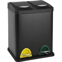 Svita Mülleimer TC2X8, 2er-Set Treteimer in Schwarz