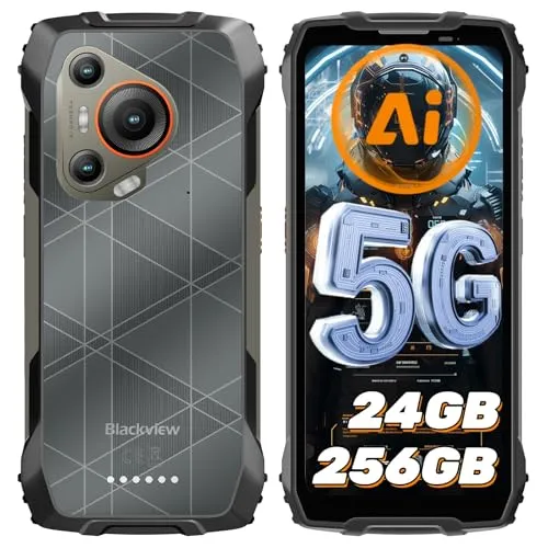 Blackview BL7000 AI 5G Outdoor Handy Android 15-24GB+256GB/2TB MTK Dimensity 6300, 120HZ 2.4K FHD+ 6.78