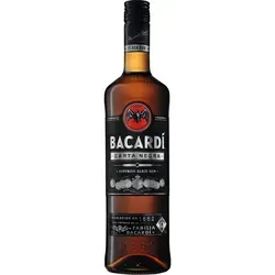Bacardí Carta Negra Black Rum 37,5% 0,7 Liter - Rum mit intensiven Karamellnoten und fruchtigen Aromen, ideal zum pur genießen oder für Cocktails. Verleiht Drinks wie dem Tormenta Negra zusätzlichen Charakter.