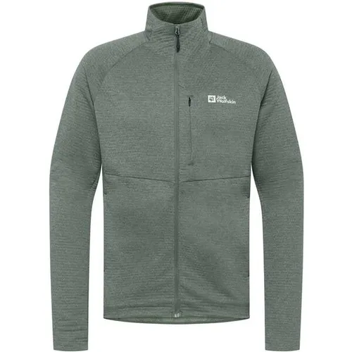 Jack Wolfskin Taiga FZ M - Vielseitige Funktionsjacke - Funktionsjacke mit durchgehendem Reißverschluss, Daumenschlaufen und mehreren Taschen für optimalen Komfort und Funktionalität bei Outdoor-Aktivitäten.