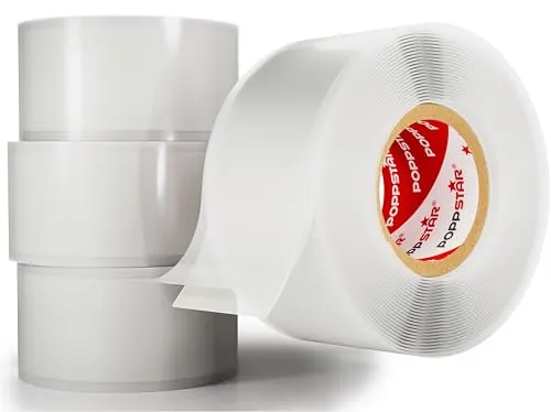 POPPSTAR selbstverschweißendes Silikonband 3m x 25mm - Klebstoffe: Wasserdichtes, selbstverschweißendes Silikonband für vielseitige Anwendungen, auch unter Wasser, hitzebeständig und reißfest bis 20 bar.