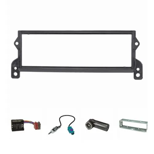 tomzz Audio 2404-032 Radioblende Set kompatibel mit BMW Mini One One D Cooper Cooper S (R50 R52 R53) 2001-2006 Adapter Quadlock Fakra Einbauschacht