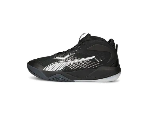 Puma Hallen-Indoorschuhe Eliminate Power Nitro II M+ schwarz/weiß Herren - Badmintonschuhe für Herren mit innovativem WEBCAGE für optimale Stabilität und NITRO-Schaumstoffeinlage für explosive Sprünge und Dämpfung.