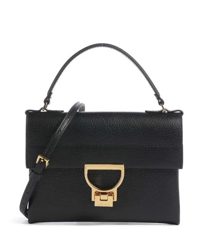 COCCINELLE Leder-Henkeltasche in Schwarz - Stilvoll und Praktisch - Handtasche aus hochwertigem Rindsleder, mit verstellbarem Umhängeriemen und vielseitigen Innentaschen für optimale Organisation.
