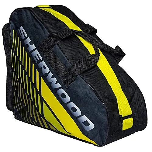 Sherwood Schlittschuhtasche, Inliner-Tasche für Erwachsene und Kinder, Eishockey-Bag, ideal für Rollschuhe und Eislaufschuhe (Yellowline)