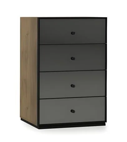 Hochwertiges Sideboard mit 4 Schubladen – Modernes Design - Elegantes Sideboard für Erwachsene mit 4 geräumigen Schubladen. Maße: 65 x 45 x 96 cm, gefertigt aus robustem Holz. Ideal für stilvolle Aufbewahrung im Wohnzimmer oder Essbereich.