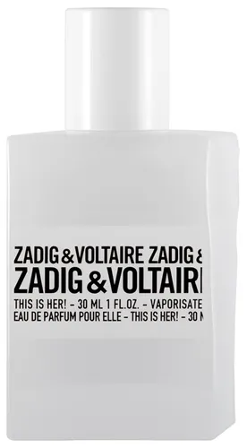 Zadig&Voltaire This is Her! Eau de Parfum 30 ml - Damendüfte, sinnliche Mischung aus Vanille und Kastanie für den Duft einer freien, rebellischen Frau.