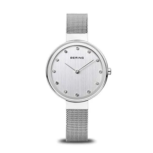 BERING Damen Uhr Quarz Movement - Classic Collection - Elegante Armbanduhr für Damen mit Saphirglas, 3 ATM wasserdicht und aus hochwertigem Edelstahl, perfekt für jeden Anlass.