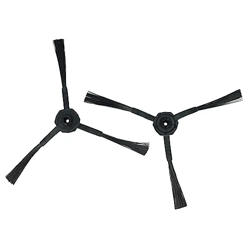vhbw 2X Ersatz Seitenbürste kompatibel mit Medion MD18500, MD18501 Saugroboter - Reinigungsbürsten Set, schwarz