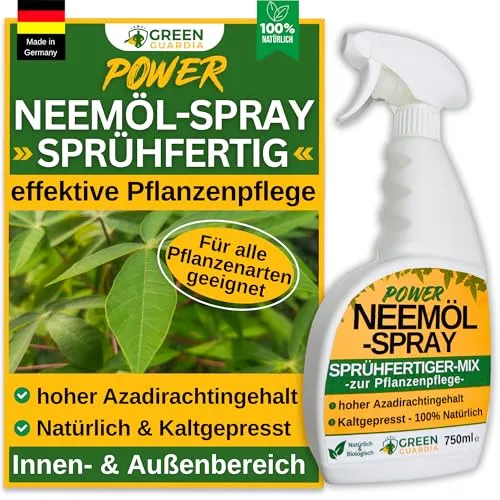GREEN GUARDIA Neemöl Spray – 750 ml, gebrauchsfertig für die Pflanzenpflege
