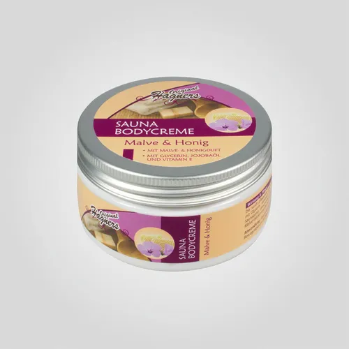 Original Hagners Malve & Honig Sauna Bodycreme 200 ml - Pflegende Bodycreme mit feuchtigkeitsspendenden Eigenschaften, ideal für die Anwendung nach dem Saunieren. Verwöhnen Sie Ihre Haut mit natürlichem Wohlbefinden.