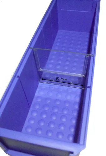 Trennstege für Industrieboxen (400) 91 mm klar 10 Stück