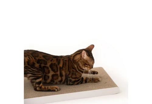 LucyBalu Kratzbrett SCRATCHPAPER Katzen Kratzbrett aus Wellpappe, umkehrbare Kratzmatte, Katzen Kratzpappe, Katzenbrett aus Wellpappe, Kratzpad