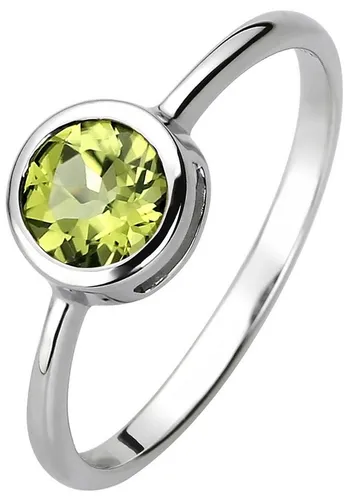 JOBO Fingerring, 925 Silber mit Peridot in grün von JOBO