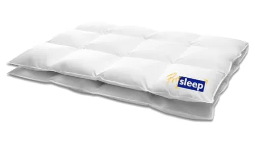 HANSKRUCHEN Daunenbettdecke Pro Sleep 135x200 cm - Allergikerfreundliche Bettdecke mit 80% Daunen für optimalen Schlafkomfort, pflegeleicht und maschinenwaschbar, hergestellt in Deutschland.