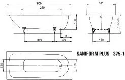 Kaldewei Badewanne „Saniform Plus“ 180 × 80 cm von KALDEWEI
