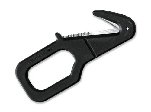 FKMD Unisex Rescue Rettungsmesser, schwarz, 14cm