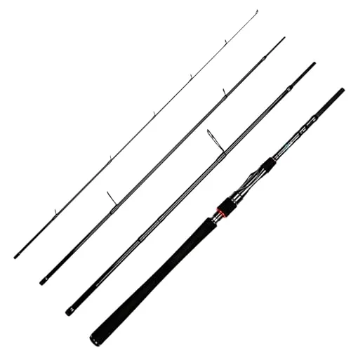 Lieblingsköder Firestarter Reiserute 2,45m - Ideal für Angeln unterwegs - Angelruten für Reisende: Kompakte 4-teilige Rute mit 5-70g Wurfgewicht, perfekt für spontane Angelausflüge und einfach im Transportrohr zu verstauen.