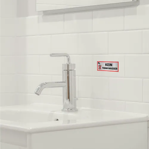 Schild Kein Trinkwasser 15x5 cm wetterfest Alu Dipond vorgebohrte Löcher