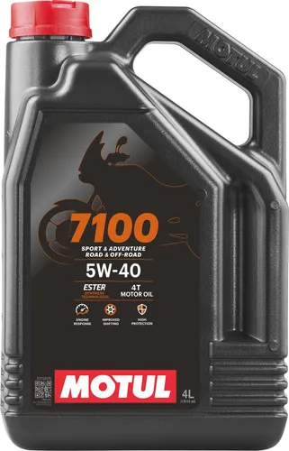 Motul 109398 7100 4T 5W-40 Motorrad 4-Takt Motoröl - Motoröle für 4-Takt-Motorräder, JASO MA2 zertifiziert und bietet hervorragenden Schutz für Ihren Motor.