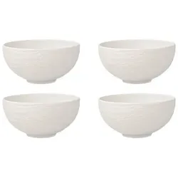 Villeroy & Boch Manufacture Rock Suppen Bol weiß Ø 12,5 cm 4er Set - Schalen & Schüsseln - 4er Set von Villeroy & Boch, spülmaschinen- und mikrowellengeeignet, mit mattem, keramischen Finish für ein unvergessliches Dinner-Erlebnis.