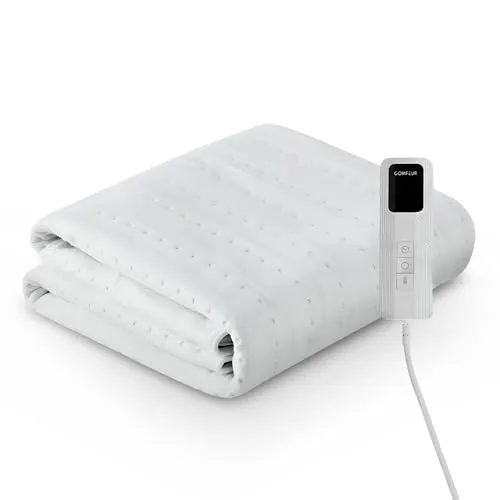 Comfeur Heizdecke 190 x 80 cm - Heizunterbett mit 9 Temperaturstufen - Heizdecken für wohlige Wärme und Komfort. Genießen Sie individuelle Wärme mit 9 Temperaturstufen und sicherer Abschaltautomatik - ideal für kalte Nächte!