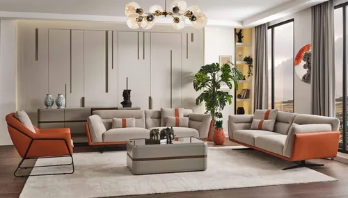 Couchgarnitur Orange – Modernes Polstersofa für Ihr Wohnzimmer - Elegante 3-teilige Sofagarnitur in leuchtendem Orange, ideal für mehr als 6 Personen. Hochwertige Materialien und modernes Design sorgen für Komfort und Stil in Ihrem Wohnraum.