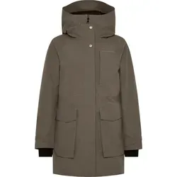 Didriksons Damen Harriet Parka XL - Brauner Wattierter Parka - Winterjacke mit figurschmeichelndem Schnitt und wasserdichter Membran, ideal für kalte Tage.