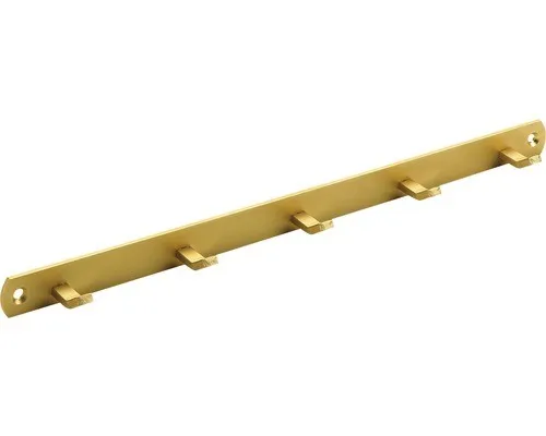 Garderobenleiste 5 Haken Stahl gold LxBxH 30x340x20 mm