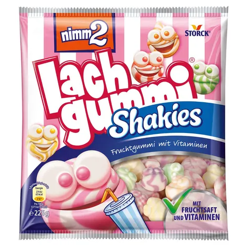 Storck nimm2 Lachgummi Shakies Fruchtgummi mit Vitaminen 225g