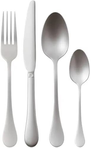 Sambonet Bloom Besteck-Set, 24 Stück, antique satiniert - Hochwertiges Besteckset für 6 Personen, elegant und matt antikisiert, perfekt für stilvolle Dinnerpartys und spülmaschinenfest.