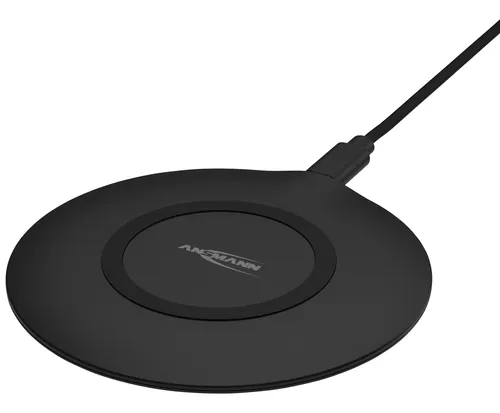 ANSMANN WiLine 15R - Qi-Ladestation für iPhone, Samsung, Huawei uvm., ultra-dünn mit nur 5mm Randstärke und integrierter LED-Anzeige