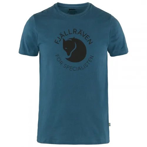 Fjällräven T-Shirt Herren Outdoor Shirt FOX Kurzarm blau L - Herren-Shirts mit 60% Baumwolle und 40% Polyester, ideal für Outdoor-Aktivitäten und Freizeit mit bequemem Regular Fit.